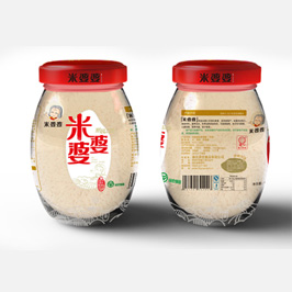 米婆婆米酒瓶貼設計